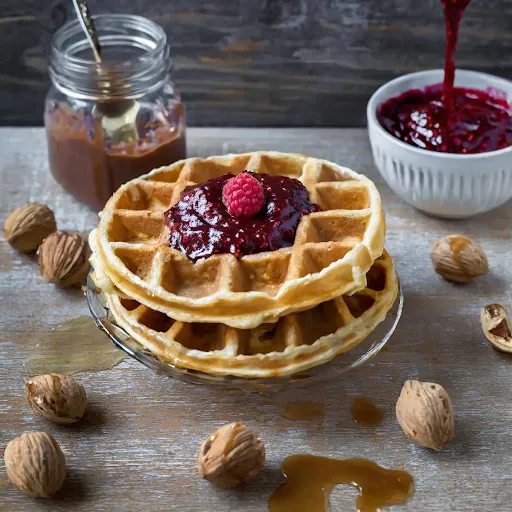 Vanilla Hazelnut Raspberry Waffle