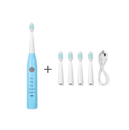 Brosse à dents électrique rechargeable pour un nettoyage en profondeur et des dents plus blanches. Hygiène bucco-dentaire optimale et sourire éclatant.