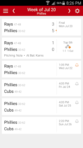 Baseball Schedule for Phillies