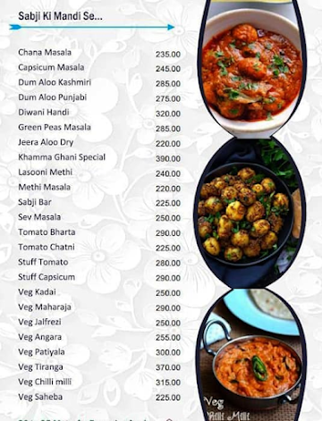 Khamma Ghani Fast Food menu 