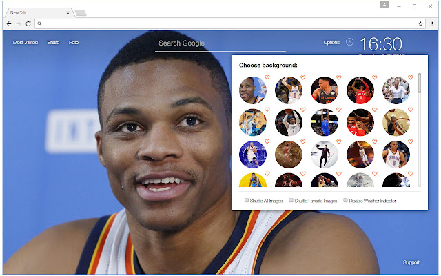 NBA Russell Westbrook Wallpaper HD New Tab