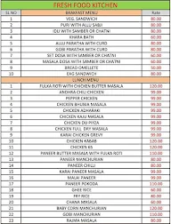 Fresh Food Kitchen menu 1