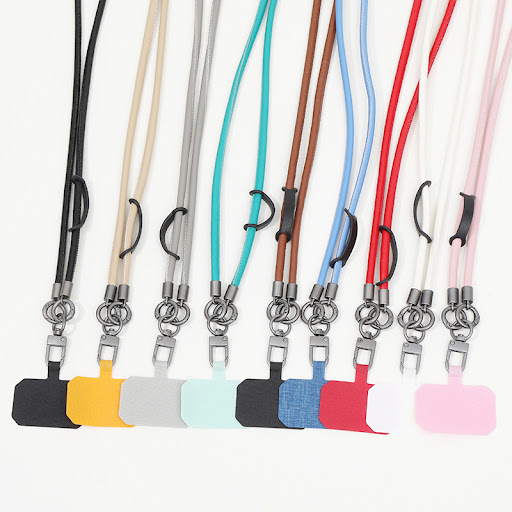 Title 8, Leather Mobile Phone Lanyard Anti-lost Crossbod...