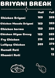 Briyani Break menu 2