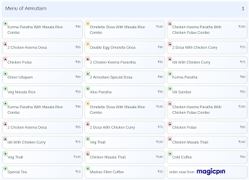 Amruttam menu 