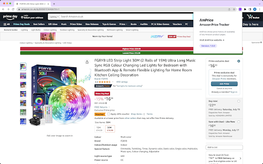 AmPrice Amazon Price Tracker screenshot 2