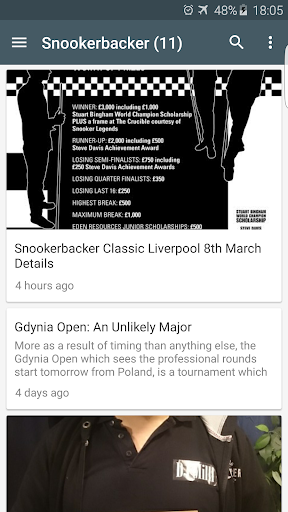 Snooker news