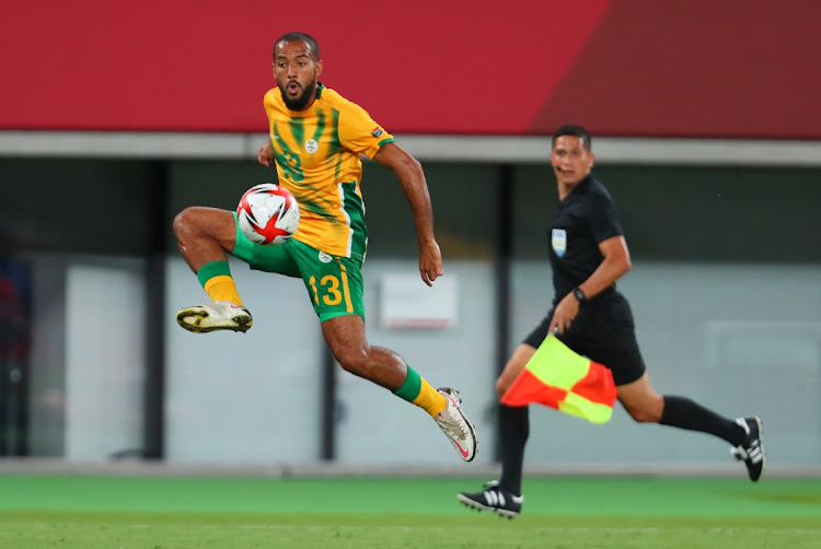 Reeve Frosler of South Africa during the Tokyo 2020 Olympic Games men's football match between Japan and South Africa at Tokyo Stadium on July 22, 2021 in Tokyo, Japan.