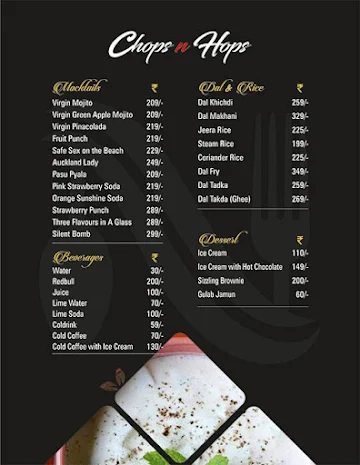 Chops N Hops menu 