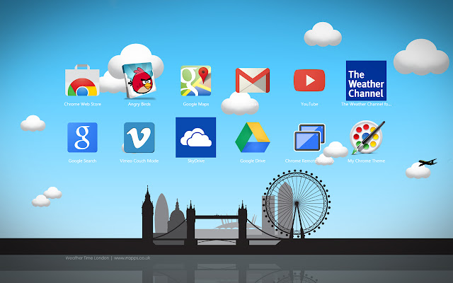 Weather Time London Theme - Daylight chrome extension