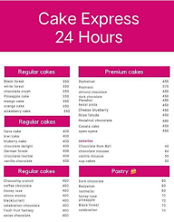 Cake Express 24 Hours menu 1