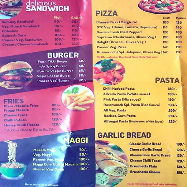 Cafe & Juice Bar menu 