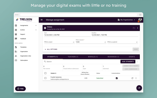 Trelson Assessment for Google Classroom