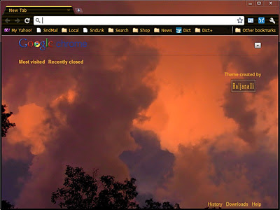 OpticAmber OrangeClouds1920 Theme chrome extension