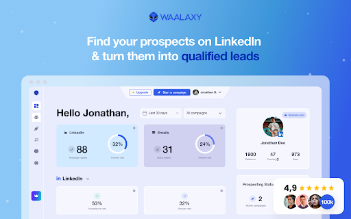 Waalaxy - #1 LinkedIn Automation Tool - BETA