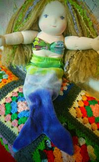 Custom Mermaid Outfit for Your Waldorf Doll, Choose Colors and Size