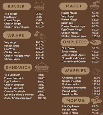 Chai Club menu 