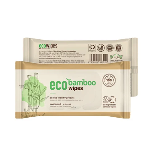 3 Gói Khăn ướt vải sợi tre Eco Bamboo 20 tờ Eco Bamboo