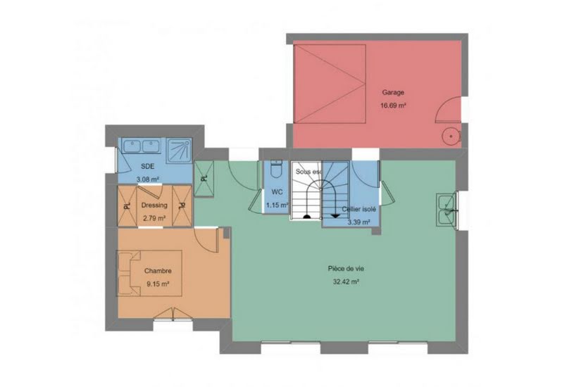  Vente Terrain + Maison - Terrain : 474m² - Maison : 84m² à Pont-l'Abbé (29120) 