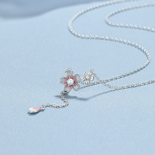 Title 3, 925 Sterling Silver Sweet Cherry Blossom Pearl ...