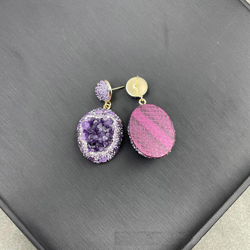 Title 2, Natural Raw Gemstone Amethyst Czech Diamond Raw...