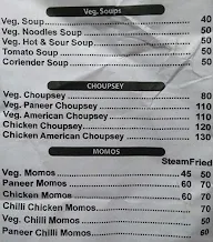 Raju Noodles menu 1