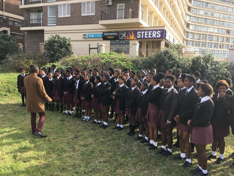 Pupils from Uviwe Senior Secondary School in Scenery Park were seen rehearsing ahead of the BCM state of the city address.