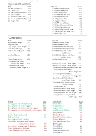 PizzaLand menu 2