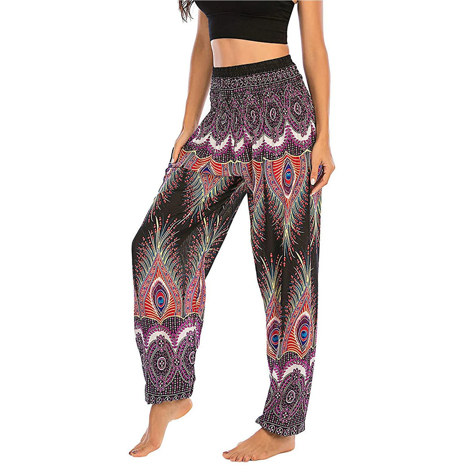 Printed Wide-leg Pants Casual Trousers Comfortable Fit Stylish Design Perfect for Everyday Wear Versatile and Relaxed Lo