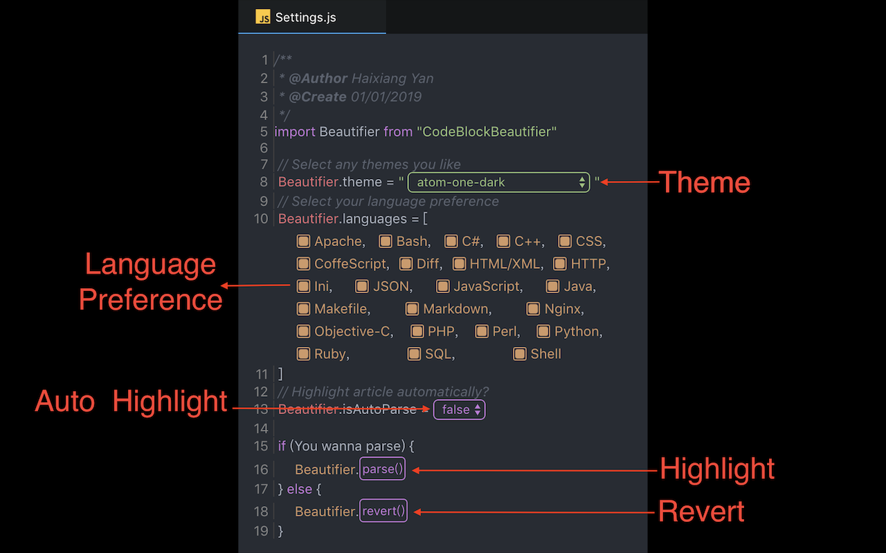 Code Block Beautifier Preview image 1