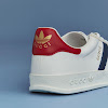 adidas × gucci gazelle white / college royal / red