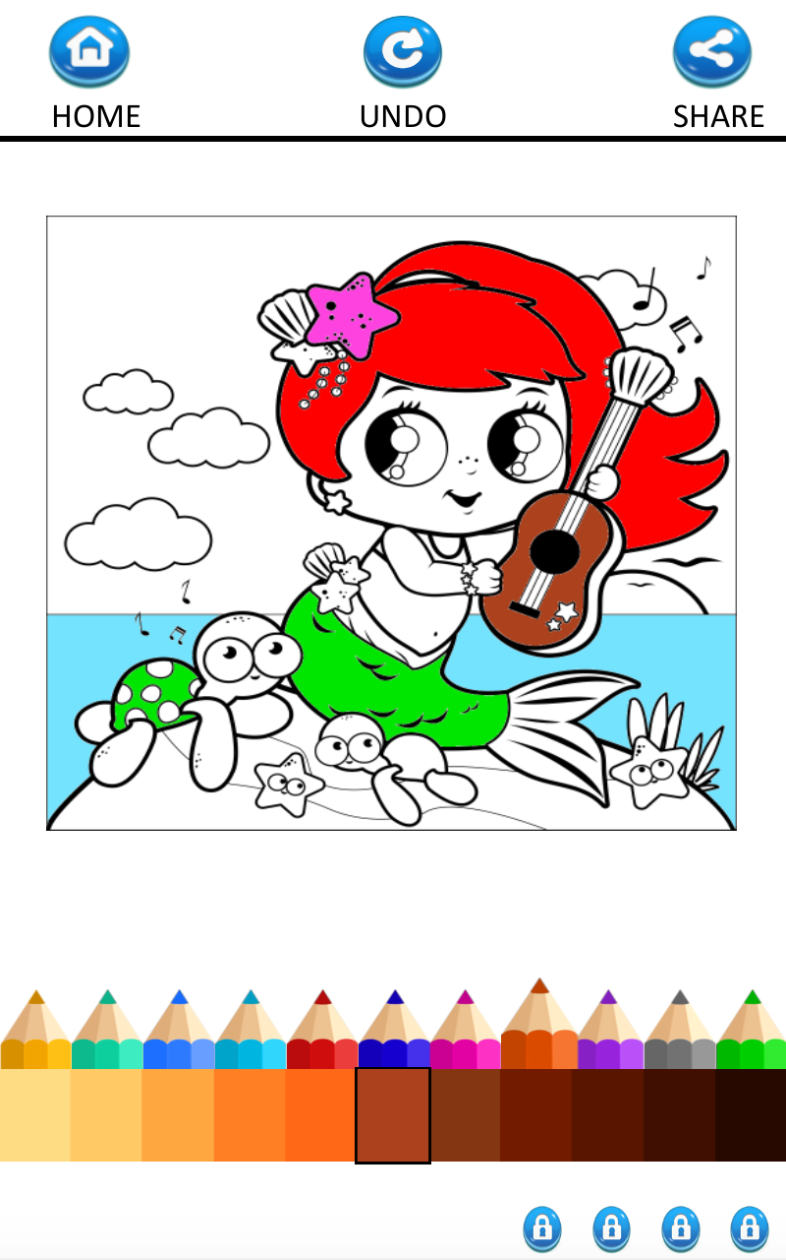 Coloring Book for Kids Mermaid Screen 3