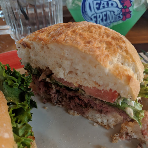 Cajun burger on gf roll ⭐⭐⭐⭐⭐