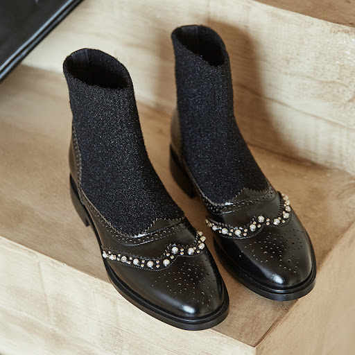 Title 5, Fashion pearl college style thin womens boots,...