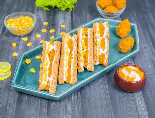 American Chicken Cheese Corn Sandwich