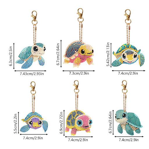 Title 1, Artificial Diamond Painting Keychain 5D DIY Cre...