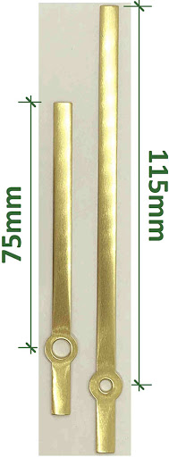 115mm gold straight hands