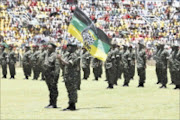 QUIT CALL: MK veterans at a parade.
Chairperson of their portfolio committee
Nyami Booi has been called on to resign over theft. Pic: Sydney Seshibedi. 16/12/2008. © Sowetan.
Members of the MK march during an ANC rally at Seisa Ramabodu Stadium in Mangaung Bloemfontein. Pic: SYDNEY SESHIBEDI 16/12/2008. © Sowetan.