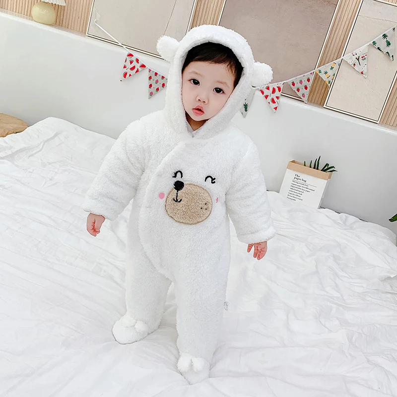 Season Baby verdikte jumpsuit van Shu katoenfluweel voor pasgeborenen in de winter. Warme baby- & kinderkleding romper voor koude dagen.