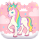 Mignon Licorne Autocollant Photo icon