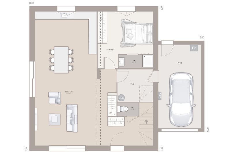  Vente Terrain + Maison - Terrain : 696m² - Maison : 110m² à Bellegarde-sur-Valserine (01200) 