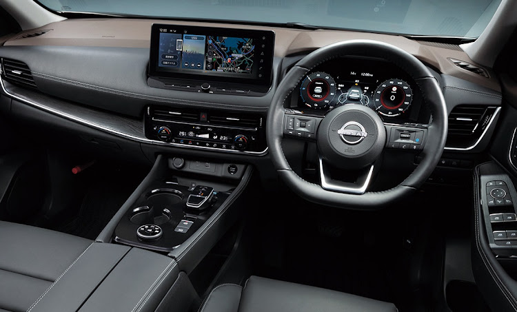 The interior is familiar to the smaller Qashqai in design but there are larger digital screens and the first time fitment of trendy head-up display. Picture: SUPPLIED