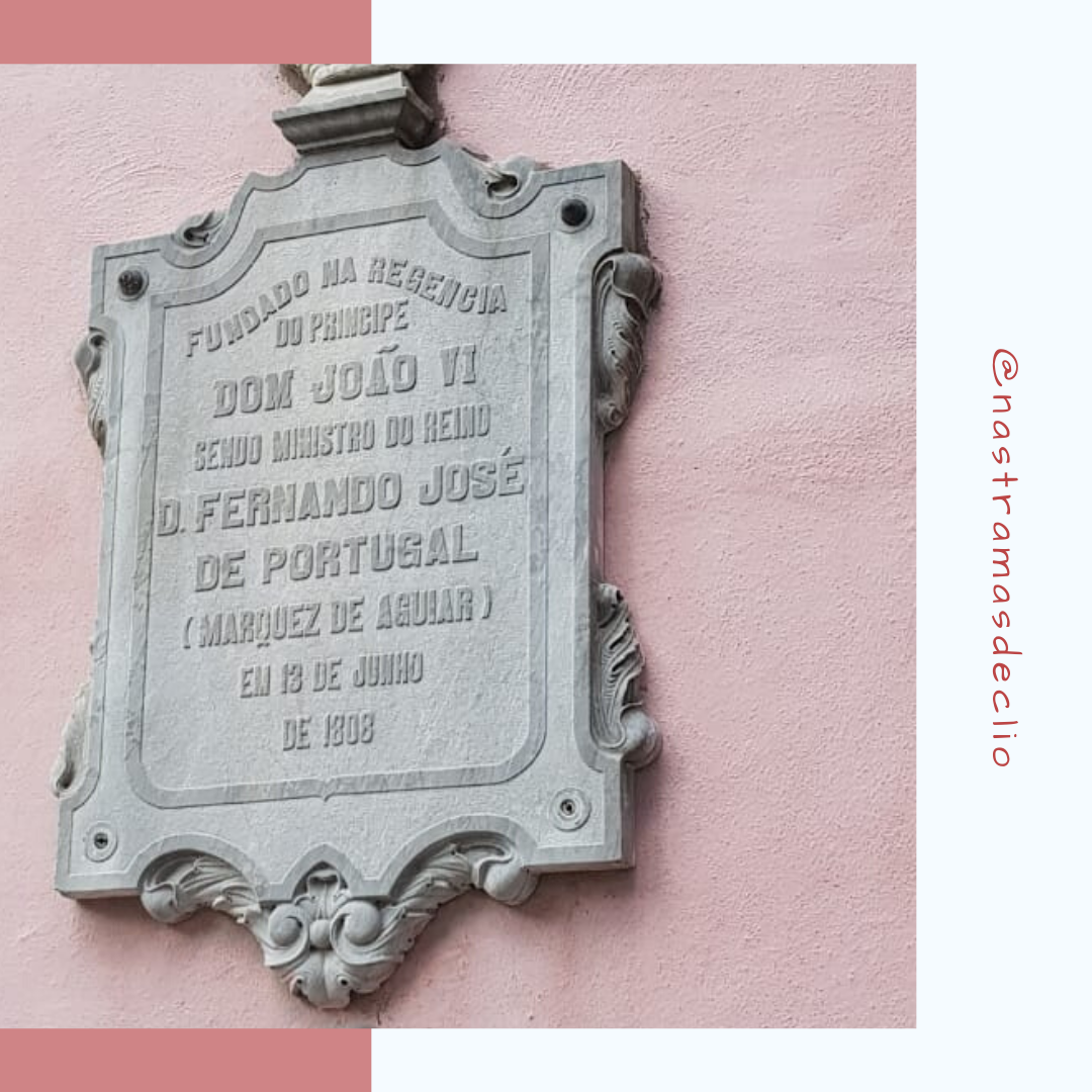 Placa sobre a fundação do Jardim Botânico do Rio de Janeiro.