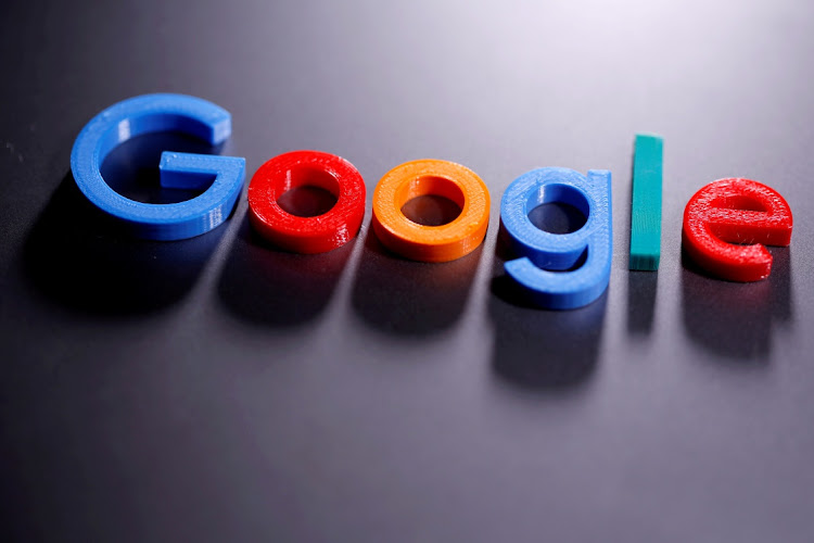 A 3D-printed Google logo is seen in this illustration taken last year. The company is planning to appeal anti-trust fine.