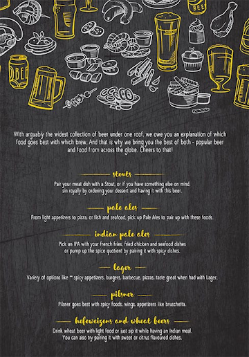 The Beer Cafe menu 