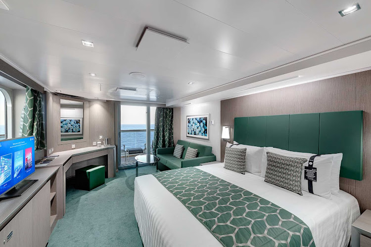   MSC Seaview offers 28 balcony suites with a private whirlpool bath and 12 interior suites.