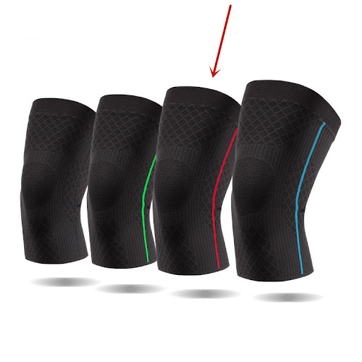 Title 3, 3D gebreide nylon kniebeschermers met vierweg s...