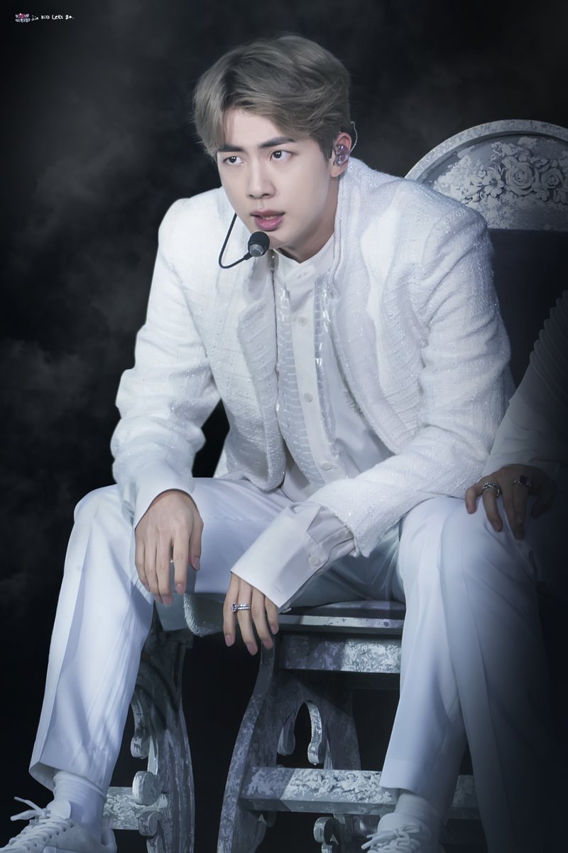 photoshoot jin white shirt