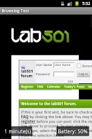 LAB501 Battery Life Screenshot