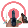 shooting game with bow and guns icon